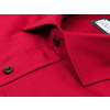 Рубиново-красная приталенная рубашка с длинными рукавами-2