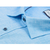 Голубая приталенная рубашка с длинными рукавами-2