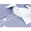 Синяя комбинированная рубашка в полоску с длинными рукавами-2