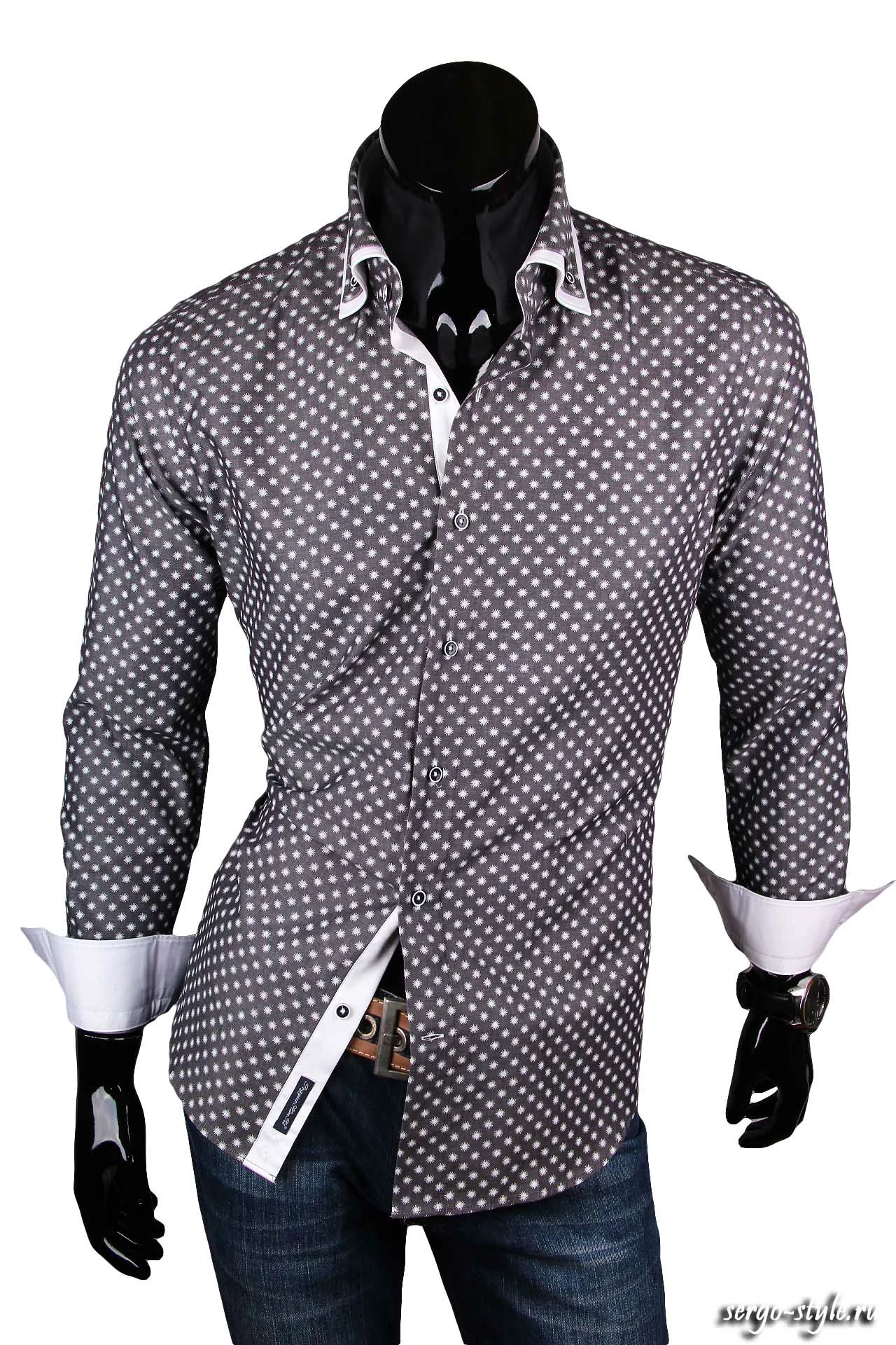 Приталенные мужские рубашки POGGINO Артикул 7275-02