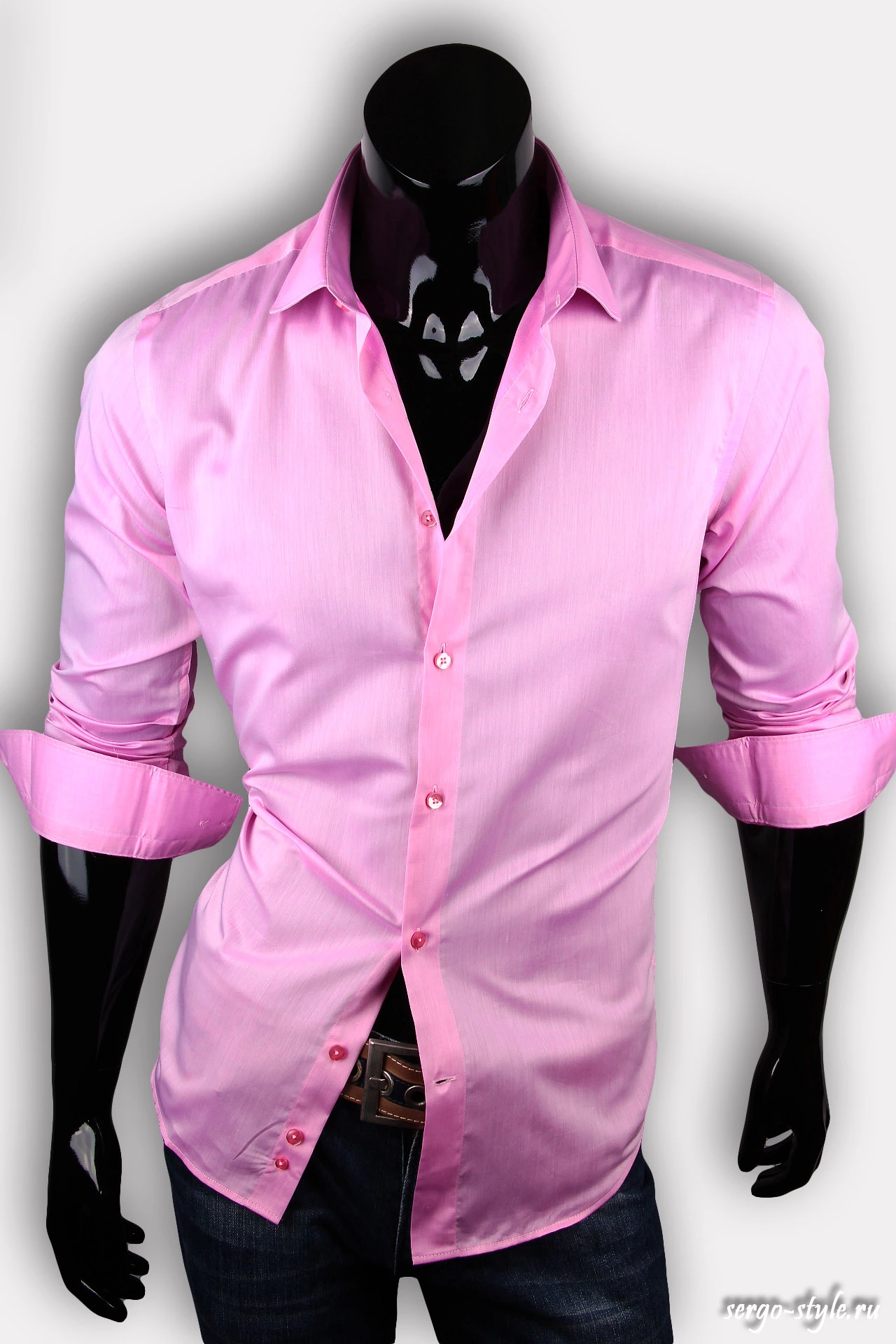 Приталенная мужская рубашка Venturo артикул 7330-03т