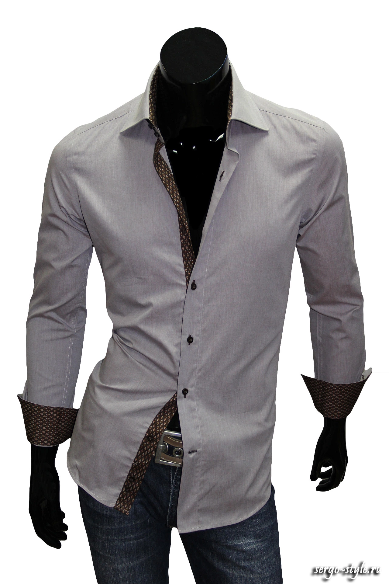 Приталенная мужская рубашка Venturo артикул 7417-05