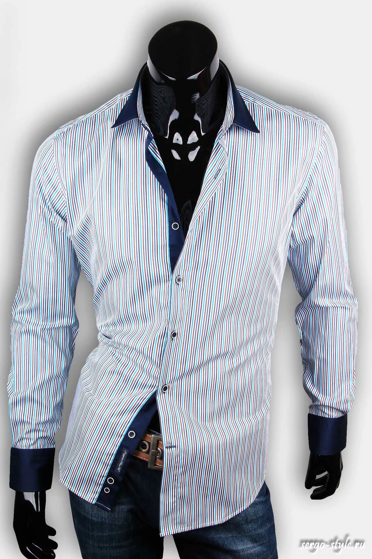 Приталенные мужские рубашки POGGINO Артикул 7319-01