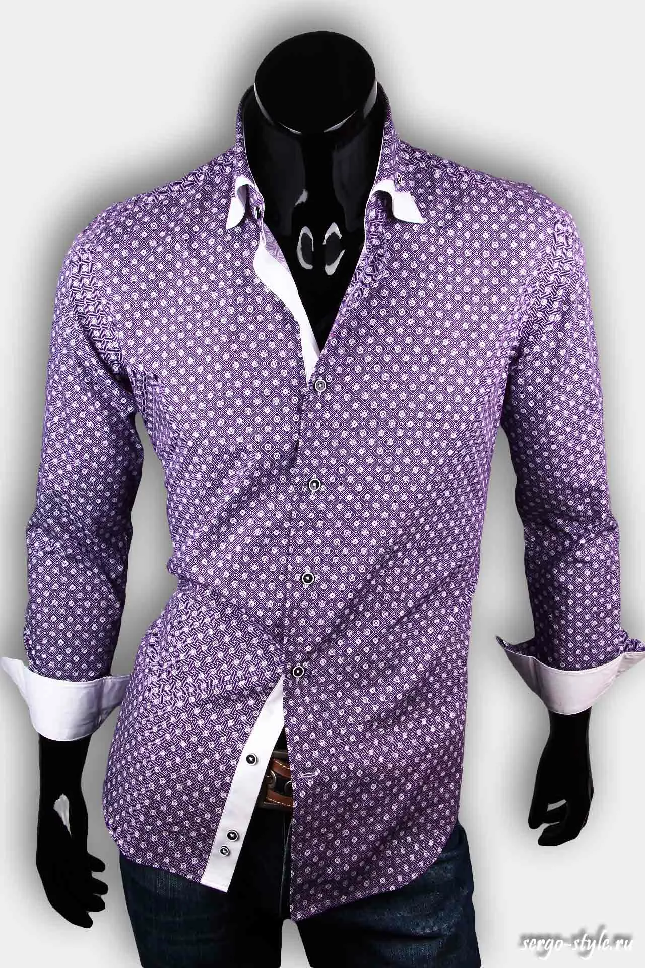 Приталенная мужская рубашка Venturo артикул 7438-02