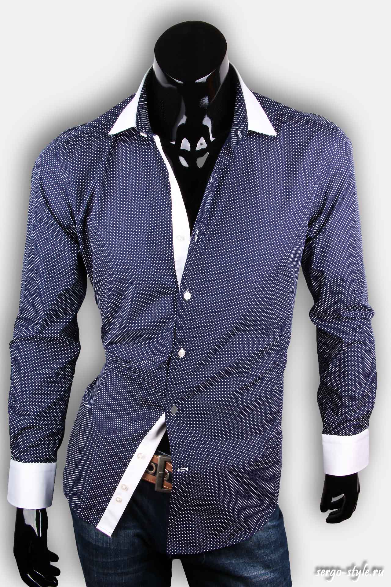 Приталенная мужская рубашка Venturo артикул 7459-03