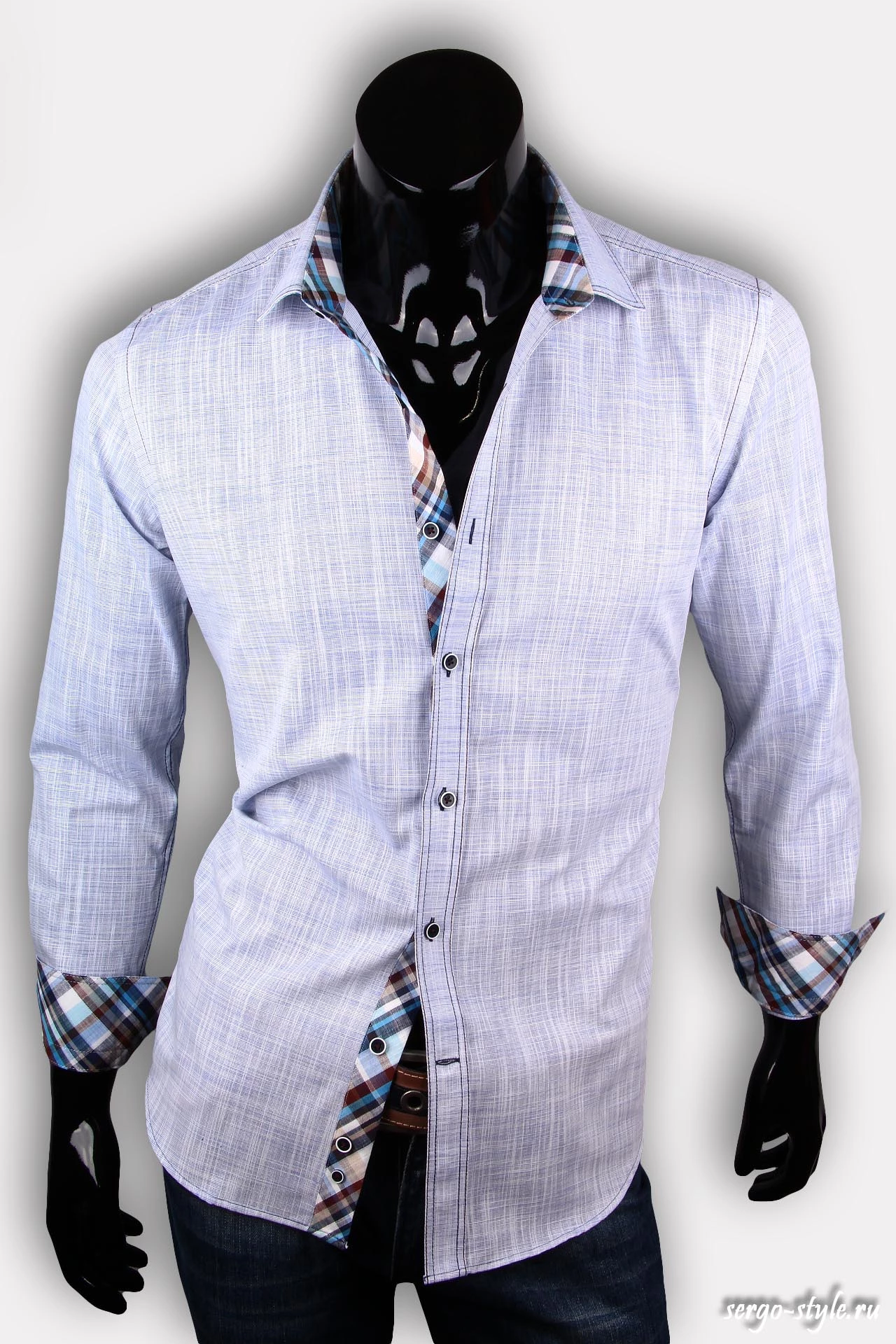 Приталенная мужская рубашка Venturo артикул 3200-06