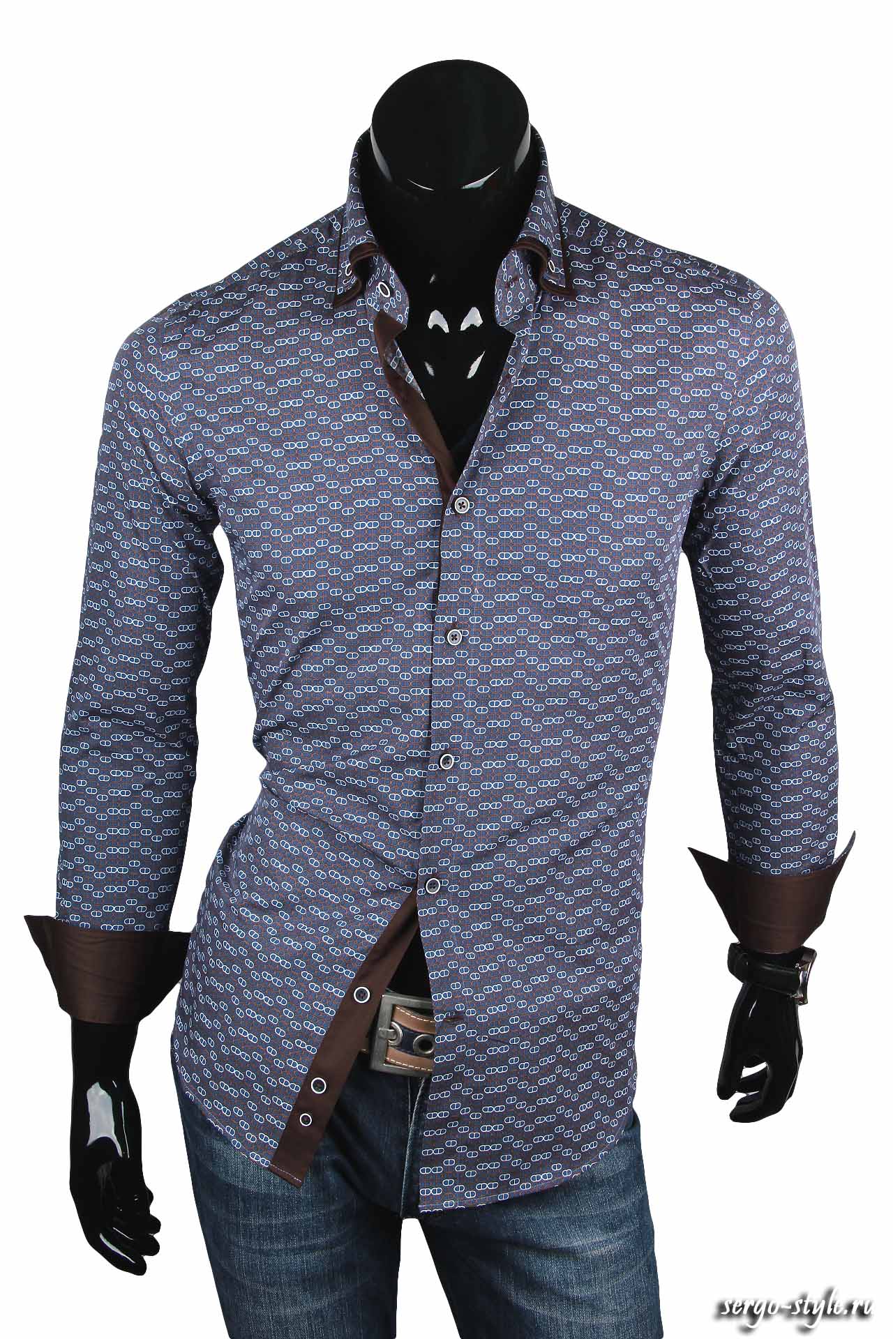 Приталенная мужская рубашка Venturo артикул 3200-08