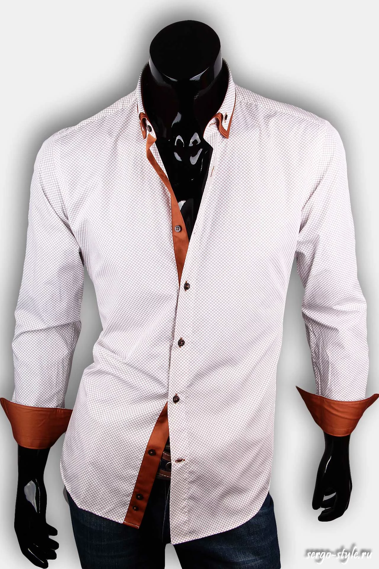 Приталенная мужская рубашка Venturo артикул 3200-11