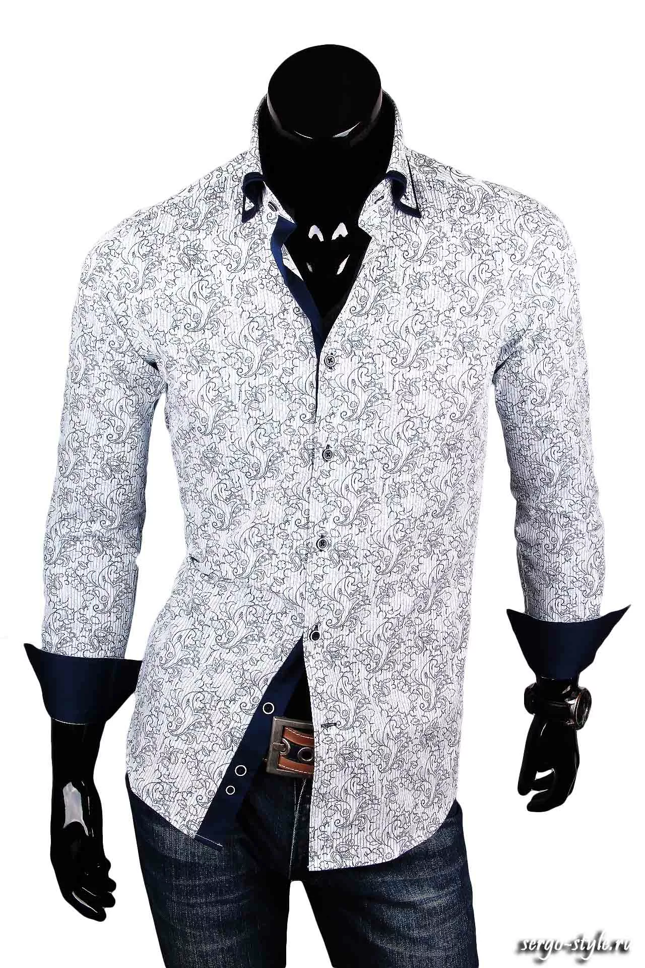 Приталенная мужская рубашка Venturo артикул 3200-13