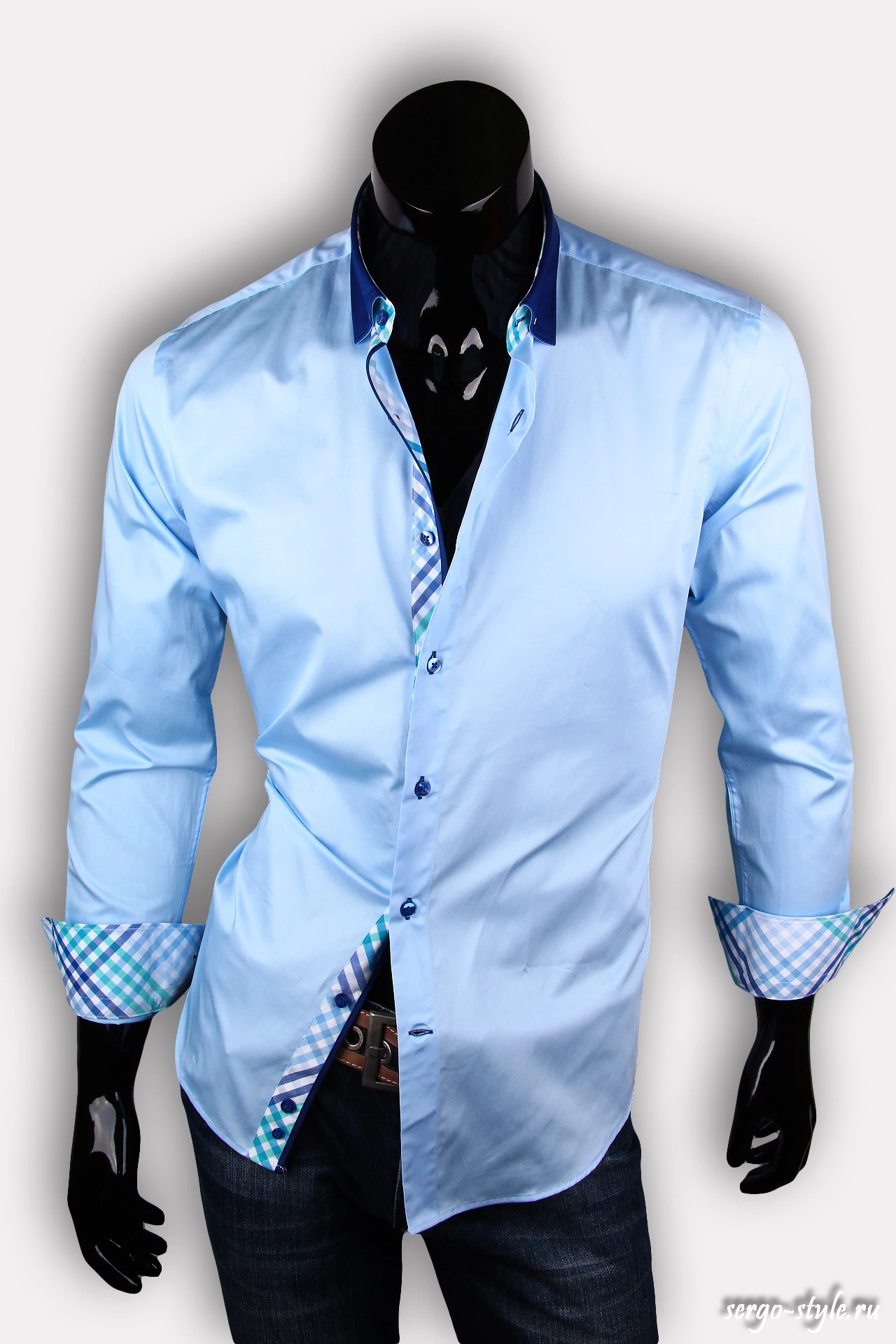 Приталенная мужская рубашка Venturo артикул 3200-17