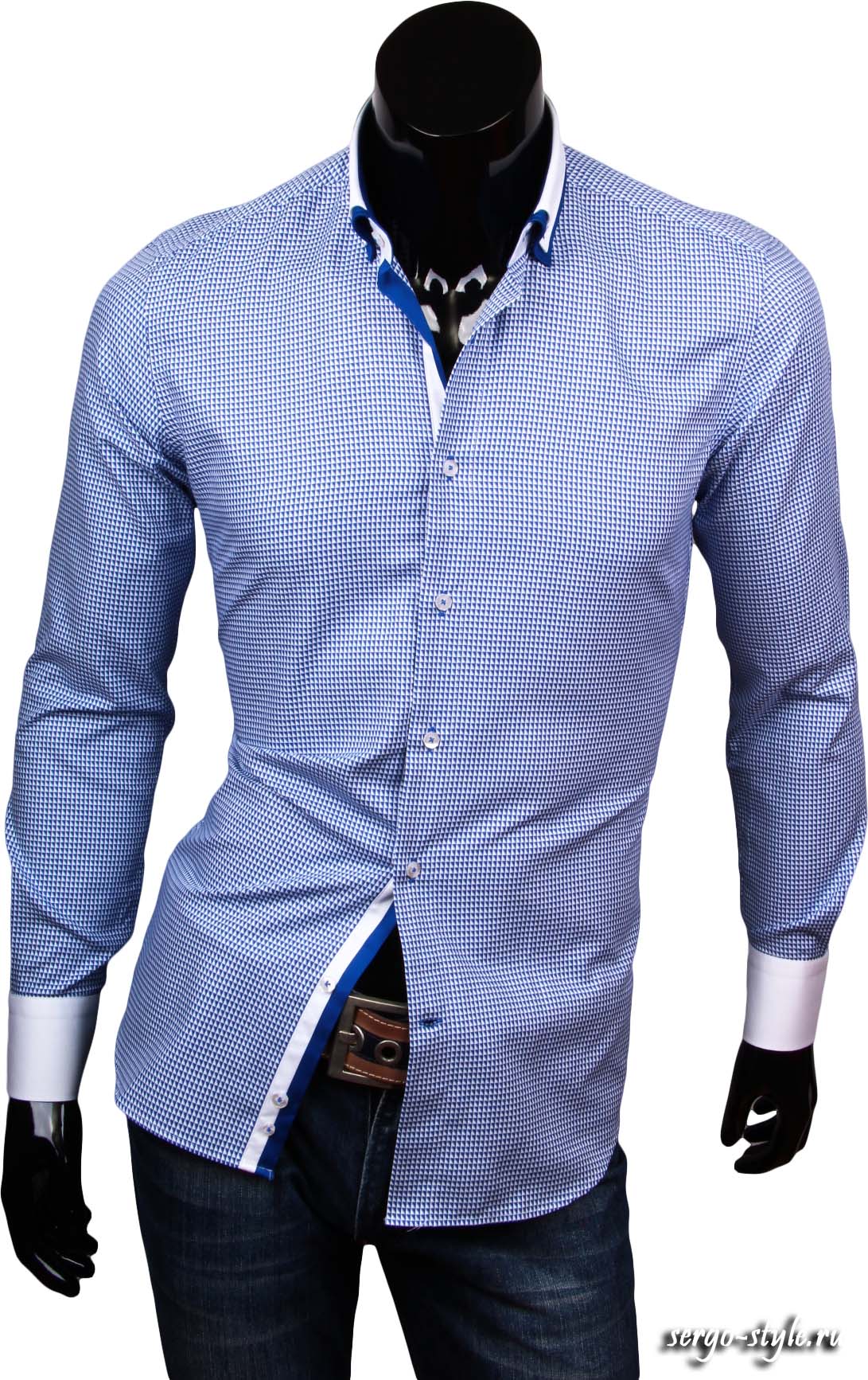 Приталенные мужские рубашки Venturo Артикул 7566-02
