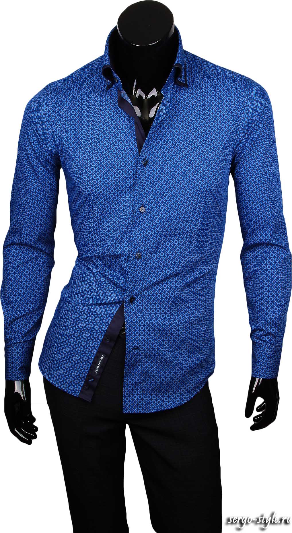 Приталенные мужские рубашки Poggino артикул 7640-01