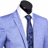 Приталенный мужской пиджак голубого цвета