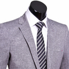 Стильный модный приталенный мужской пиджак серого цвета