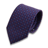 Стильный темно синий мужской галстук в горошек