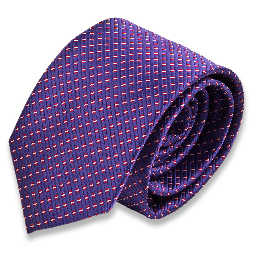 Фиолетовый мужской галстук в полоску