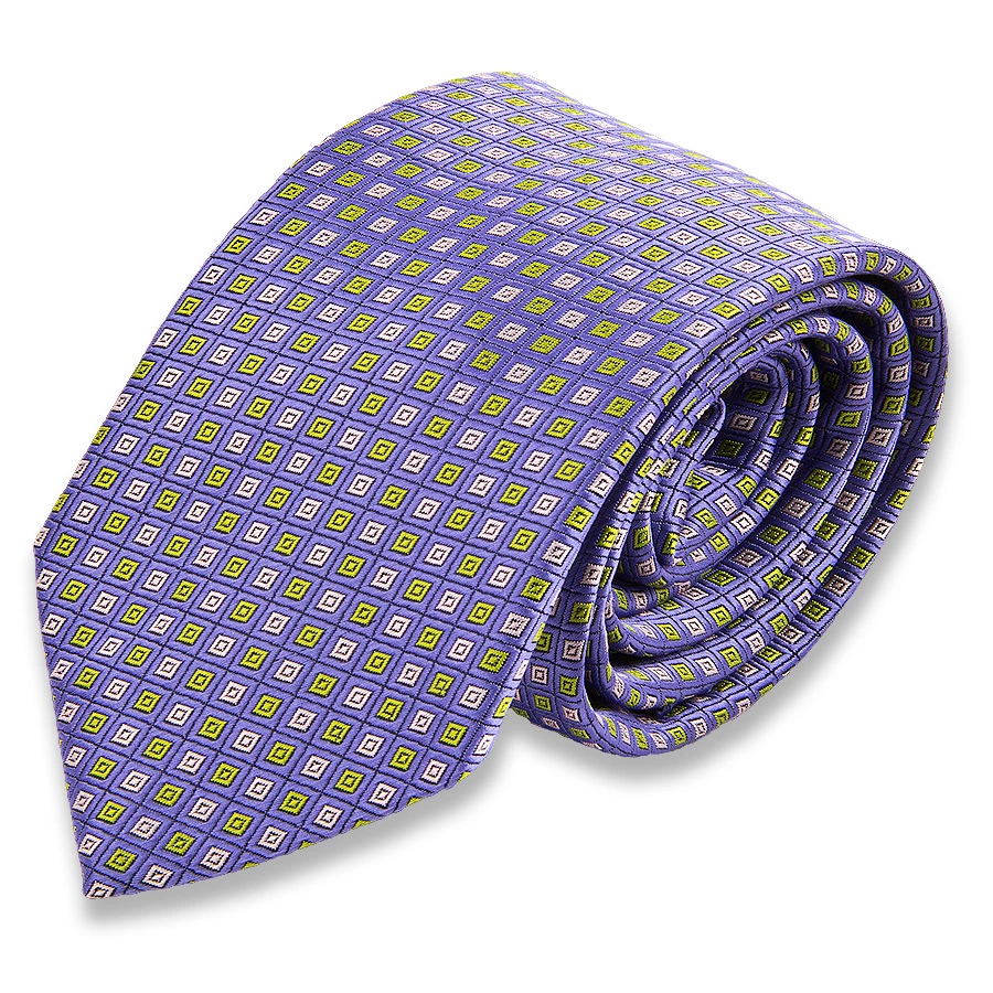 Сиреневый мужской галстук в ромбах