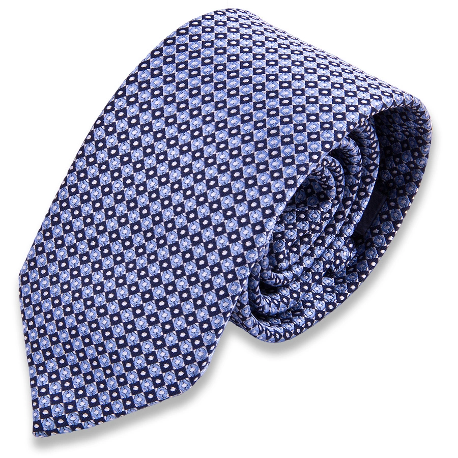 Голубой мужской галстук в ромбах