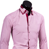 Розовая приталенная рубашка с двойным воротником баттен-даун купить