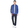 Байковая приталенная мужская рубашка синего цвета Venturo 545-01