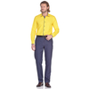 Желтая приталенная мужская рубашка Fitmens 2019-02