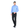 Голубая мужская рубашка с длинным рукавом Rvvaldi 8005-47