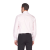 Однотонная приталенная мужская рубашка бледно-розового цвета