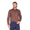 Коричневая приталенная мужская рубашка Venturo 500-36