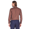Коричневая приталенная мужская рубашка Venturo 500-36