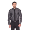 Темно серая приталенная мужская рубашка Venturo 600-12