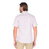 Белая приталенная мужская рубашка в якорях Venturo 600-01