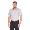 Серая приталенная мужская рубашка Venturo 500-31 с коротким рукавом