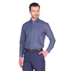 Серая приталенная мужская рубашка Louis Fabel 5041-01