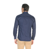 Темно-синяя приталенная мужская рубашка Louis Fabel 3196-52 в ромбах