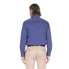 Темно-синяя приталенная мужская рубашка Louis Fabel 8356-80 в горошек
