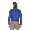 Темно-синяя приталенная мужская рубашка Fitmens 2019-76