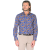 Синяя приталенная мужская рубашка Venturo 8056-03