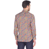 Разноцветная приталенная мужская рубашка Rvvaldi 1301-01 в полоску