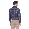 Темно-синяя приталенная мужская рубашка Louis Fabel 5985-12 в цветах
