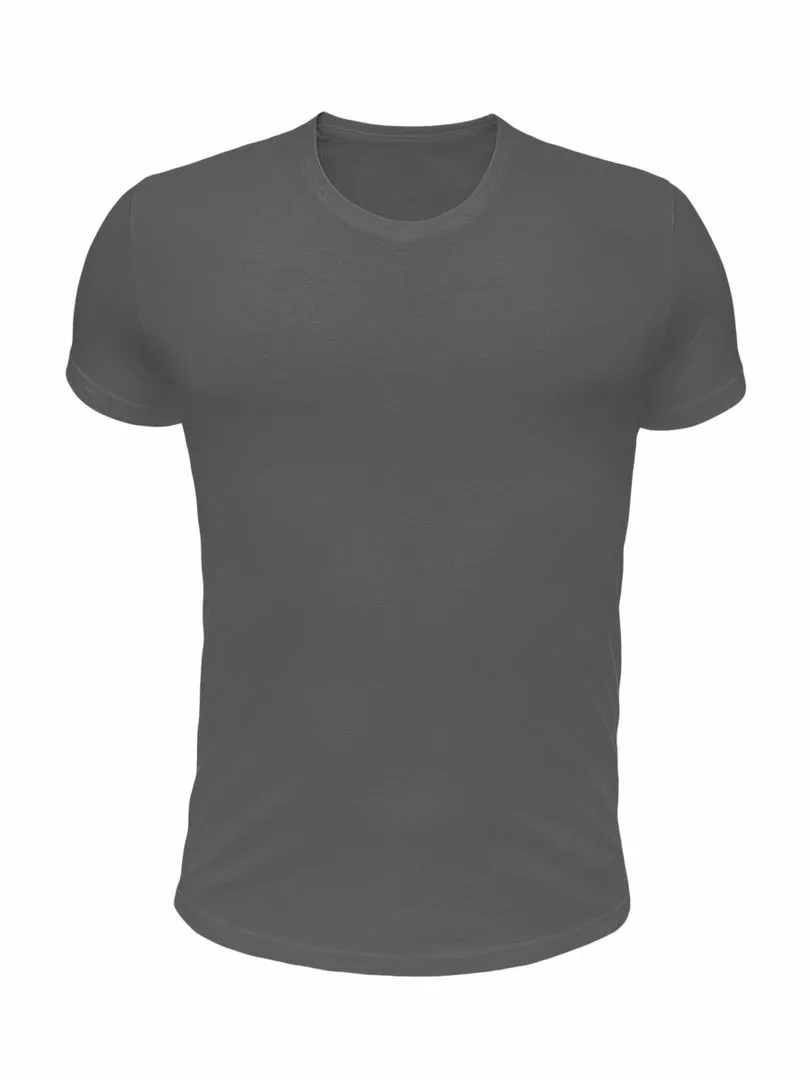 Однотонная мужская футболка серого цвета