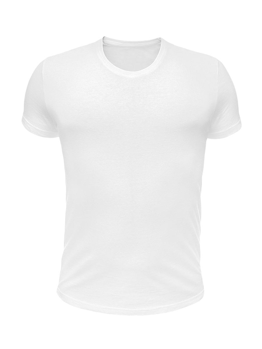Однотонная мужская футболка белого цвета