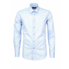 Голубая приталенная мужская рубашка Poggino 5005-67-1