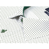 Белая приталенная рубашка в зеленый горошек с коротким рукавом-2