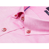Розовая приталенная рубашка с коротким рукавом-2