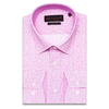 Розовая мужская рубашка в цветочек с длинными рукавами-3