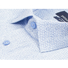 Голубая мужская рубашка в узорах с длинными рукавами-2