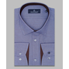 Серо-голубая мужская рубашка с длинными рукавами-4