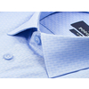 Голубая мужская рубашка в полоску с длинными рукавами-2