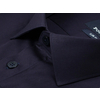 Темно-синяя приталенная рубашка с длинным рукавом-2