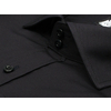 Черная приталенная мужская рубашка с высоким воротником-2